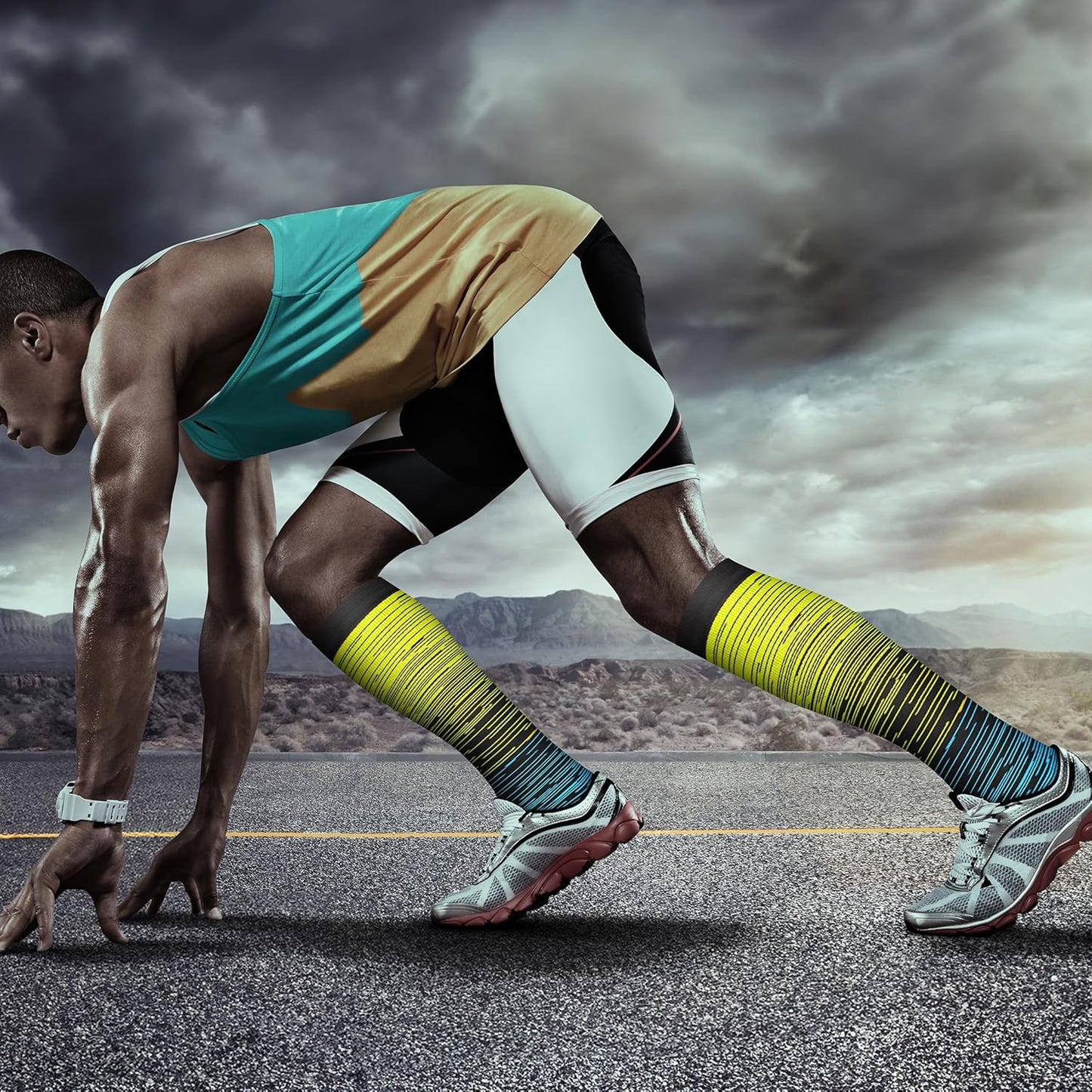 QUXIANG Copper Compression Socks for Women & Men Circulation (8 Pairs) - Best for Running Athletic Cycling - 15-20 mmHg