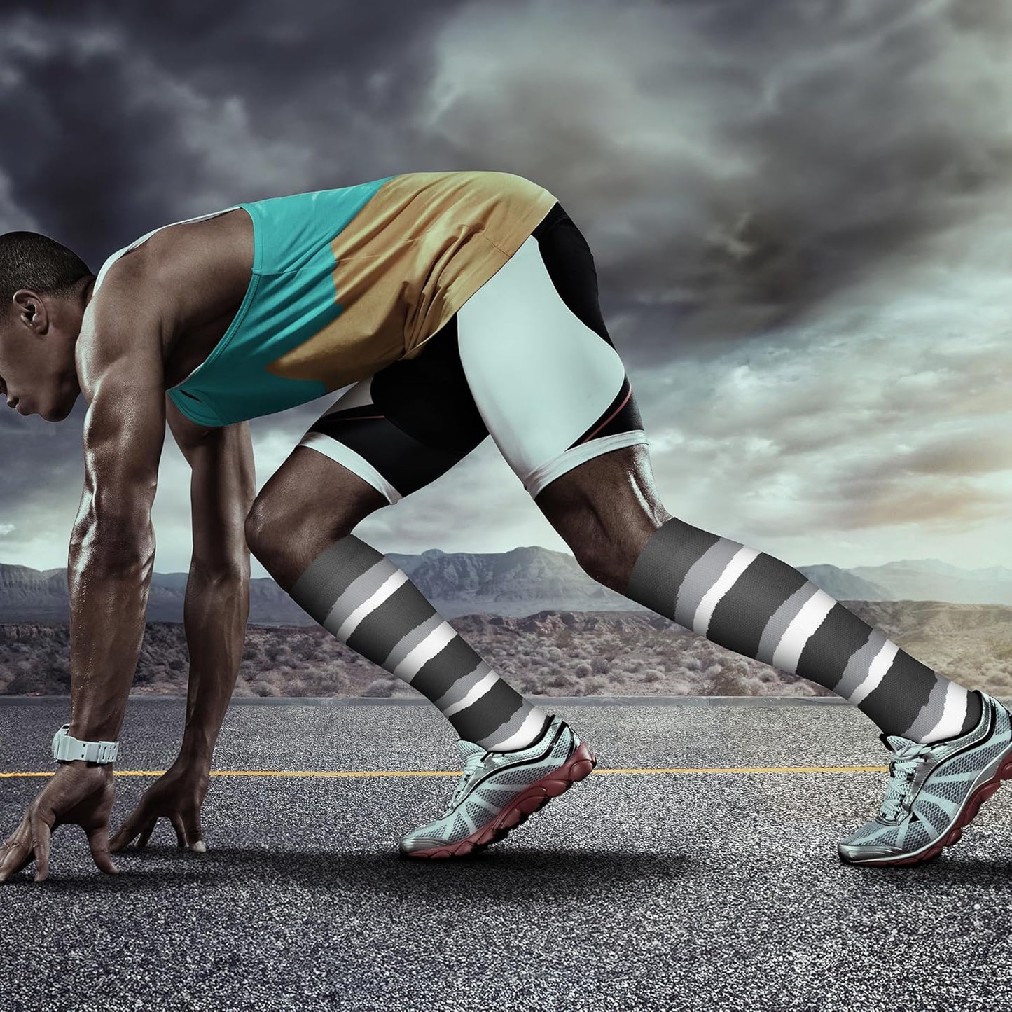 QUXIANG Copper Compression Socks for Women & Men Circulation (8 Pairs) - Best for Running Athletic Cycling - 15-20 mmHg