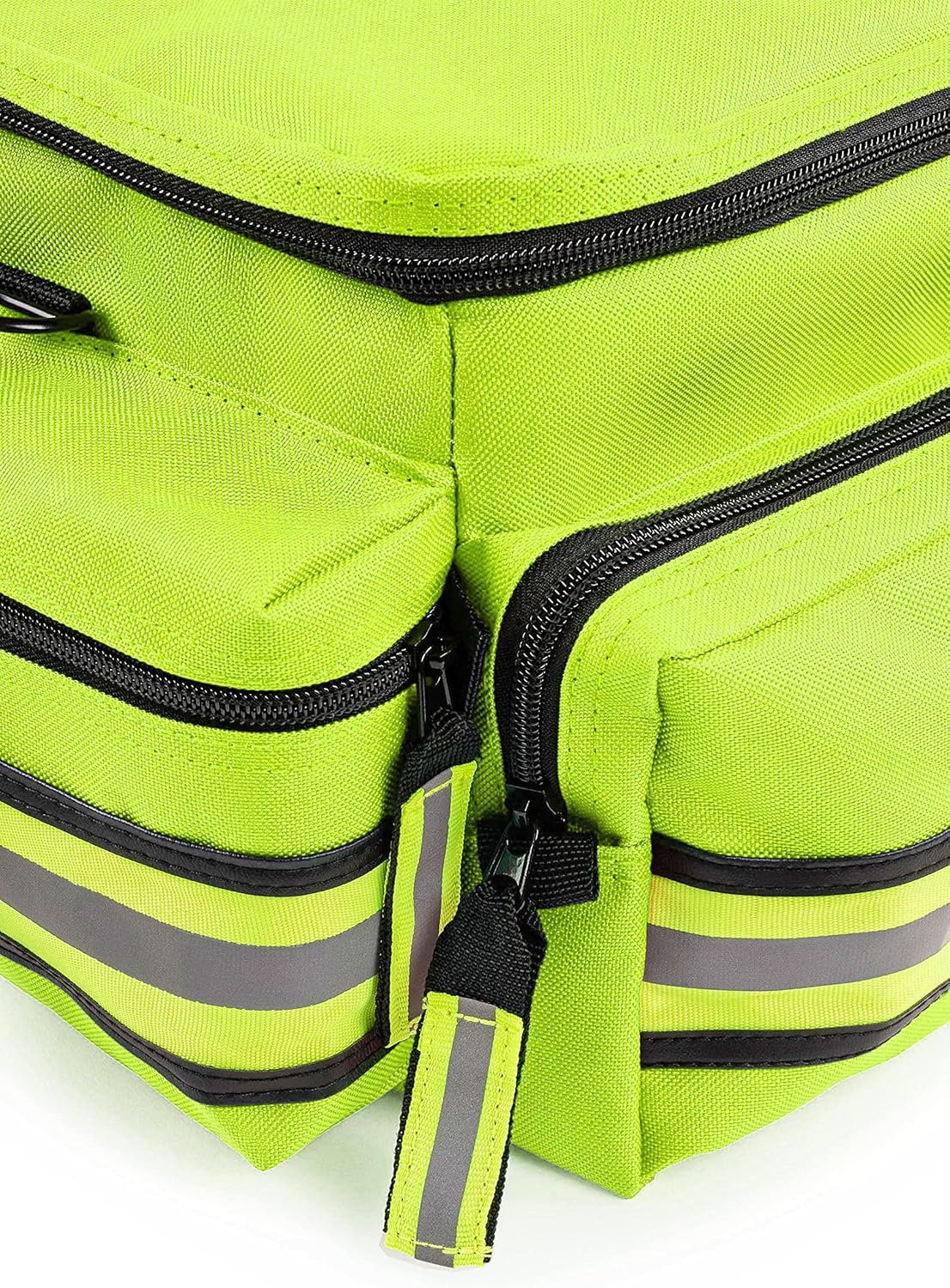 Scherber First Responder Fully-Stocked Professional Essentials EMT/EMS Trauma Kit | HSA/FSA Approved | Reflective Bag w/8 Zippered Pockets & Compartments & 200+ First Aid Supplies - Yellow