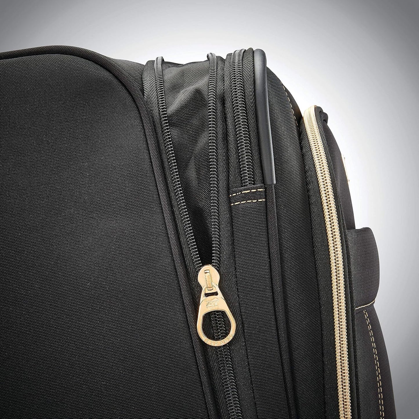 American Tourister Belle Voyage Softside Luggage with Spinner Wheels, Black, Checked-Medium 25-Inch